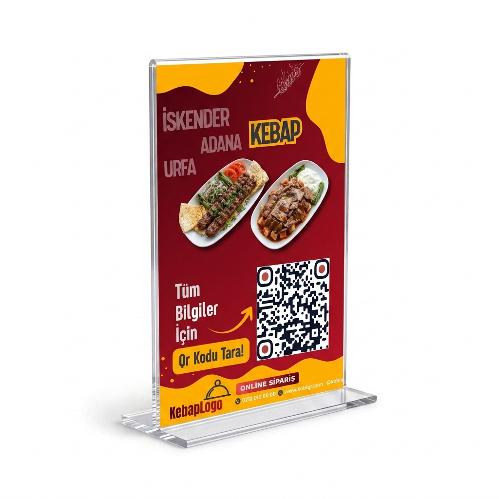L Tipi QR Menü Baskı Detay
